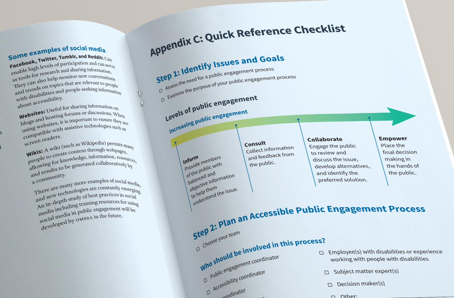 Guide to accessible public engagement: quick reference checklist.